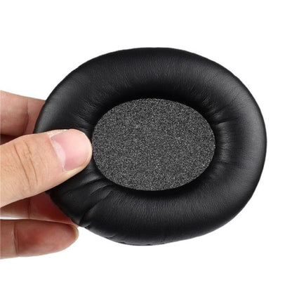 2pcs Insert Protein Leather Replacement Earpads For Sennheiser HD435 / HD415 / HD465 / HD485(Black) - Earmuff & Pad by buy2fix | Online Shopping UK | buy2fix