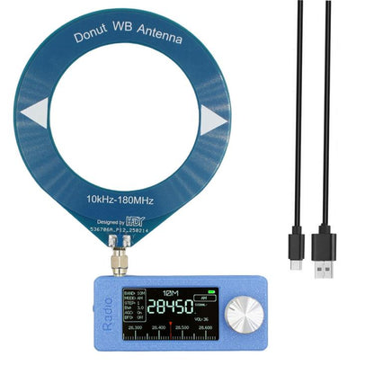 SI4732 1.9 inch IPS Display Portable Radio 0.5-108 MHz LSB USB AM FM Pocket Mini Radio, Type:Blue Round Antenna + USB(Blue) - Car Modification by buy2fix | Online Shopping UK | buy2fix