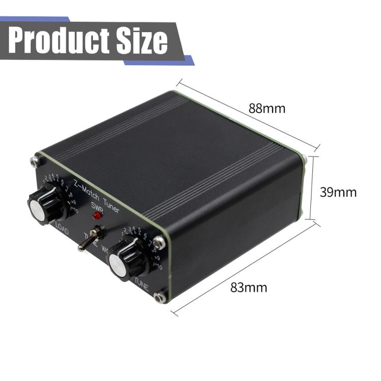 Z-Match QRP Manual Antenna Tuner 5W 3-28 Mhz Antenna HAM Tuner(Black) - Car Modification by buy2fix | Online Shopping UK | buy2fix
