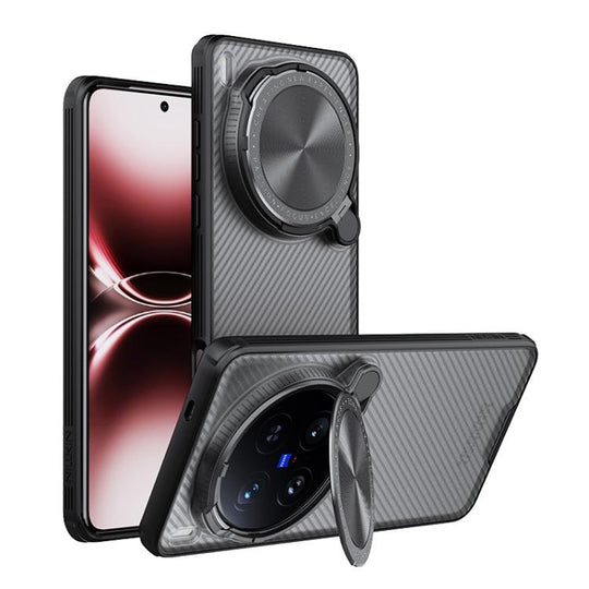 For vivo X200 Ultra NILLKIN CamShield Prop Translucent PC Phone Case(Black)