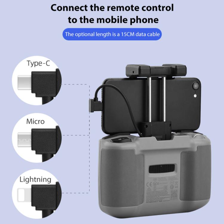 BRDRC Converting Data Cable for DJI Mini 4 Pro / Mavic 3 / Air 2 / Air 2S, Type:30cm Type-C to Android + Holder - Cable & Adapter by BRDRC | Online Shopping UK | buy2fix