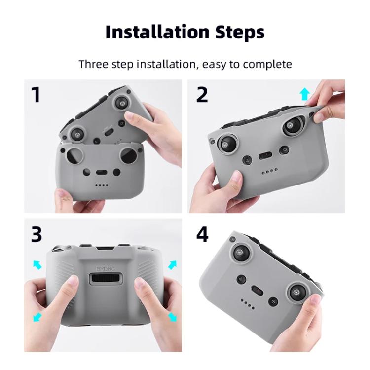 For DJI RC-N2 / RC-N1 BRDRC Remote Control Shockproof Anti-scratch Silicone Case(Grey) - Others by BRDRC | Online Shopping UK | buy2fix
