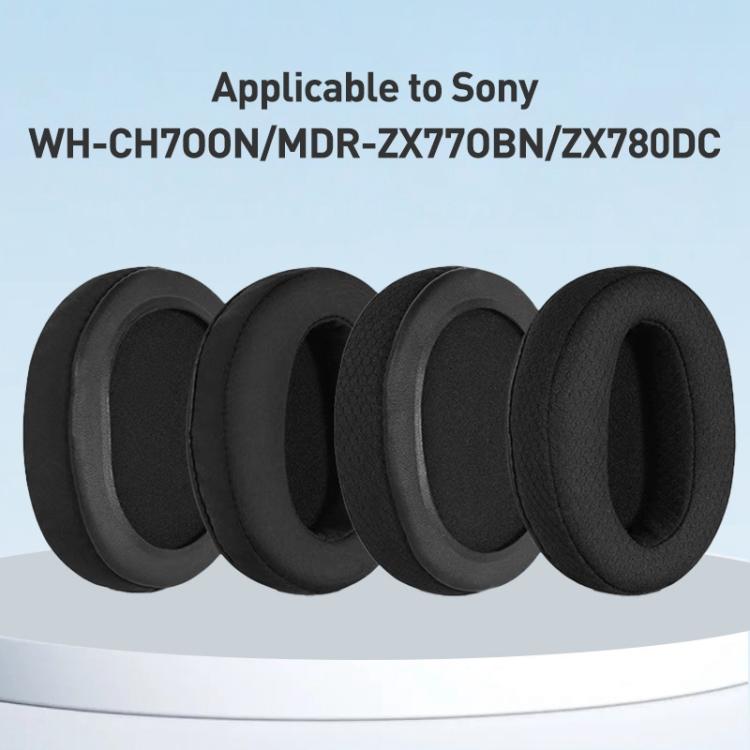 2pcs Ice Silk Cloth Earphone Replacement Earpads Pads For Sony WH-CH700N / MDR-ZX780 / ZX770(Black) - Earmuff & Pad by buy2fix | Online Shopping UK | buy2fix