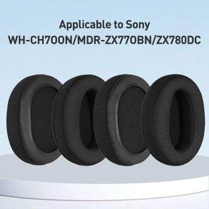2pcs Ice Silk Cloth Earphone Replacement Earpads Pads For Sony WH-CH700N / MDR-ZX780 / ZX770(Black) - Earmuff & Pad by buy2fix | Online Shopping UK | buy2fix