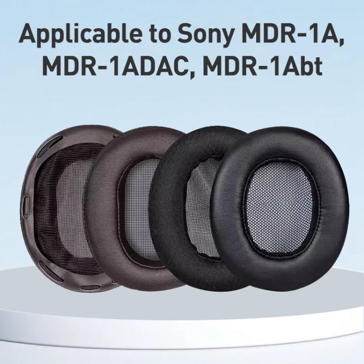 1 Pair Lambskin Earphone Replacement Earpads Pads For Sony MDR-1A / MDR-1ADAC(Black) - Earmuff & Pad by buy2fix | Online Shopping UK | buy2fix