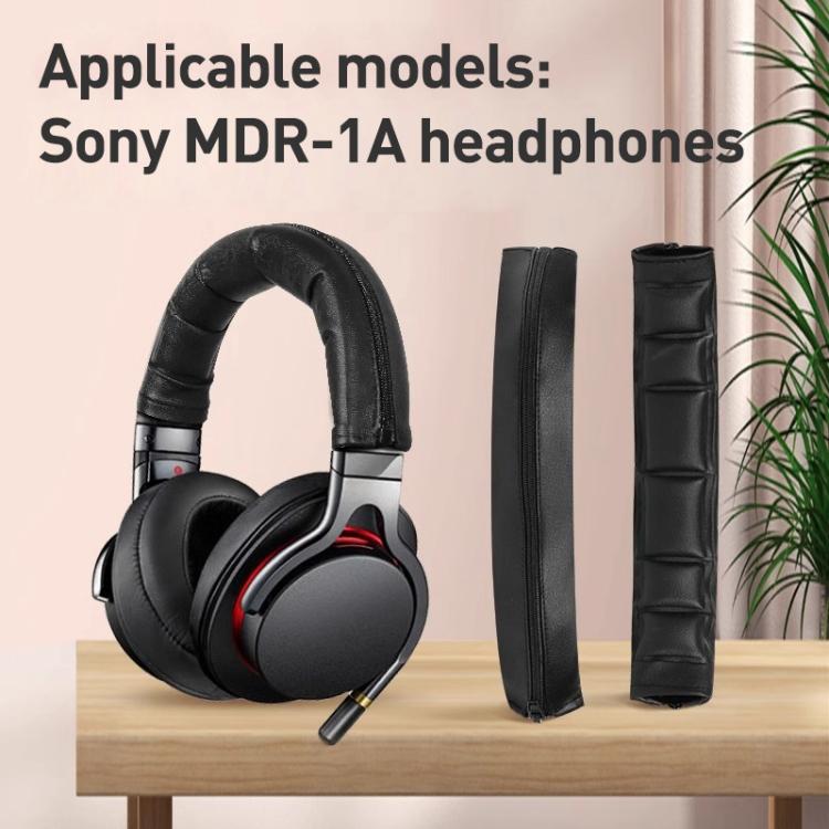 Headphone Protein Leather Headband Protective Cover For Sony MDR-1A / MDR-1ADAC / MDR-1Abt(Black) - Earmuff & Pad by buy2fix | Online Shopping UK | buy2fix