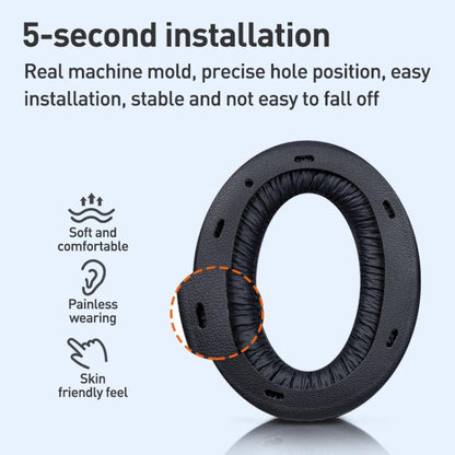 2 Pack Breathable Mesh Earphone Replacement Earpads Pads For Sony WH-XB910N(Black Purple) - Earmuff & Pad by buy2fix | Online Shopping UK | buy2fix