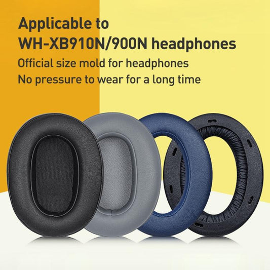 2 Pack Skin-friendly Cotton Earphone Replacement Earpads Pads For Sony WH-XB910N(Black) - Earmuff & Pad by buy2fix | Online Shopping UK | buy2fix