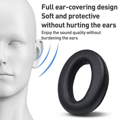 2 Pack Skin-friendly Cotton Earphone Replacement Earpads Pads For Sony WH-XB910N(Black) - Earmuff & Pad by buy2fix | Online Shopping UK | buy2fix