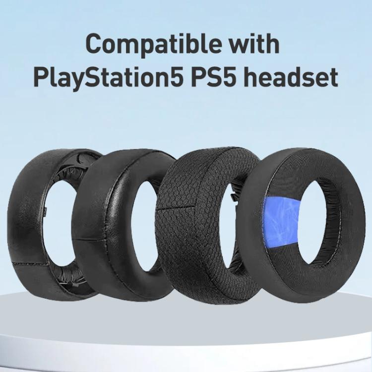 1 Pair Skin-friendly Cotton Earphone Replacement Earpads Pads For Sony Playstation 5 PS5(Black) - Earmuff & Pad by buy2fix | Online Shopping UK | buy2fix