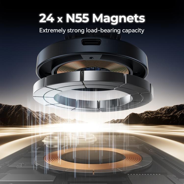 JOYROOM JR-ZS502 15W Magnetic Wireless Car Charger Holder(Black) - Wireless Charger Holders by JOYROOM | Online Shopping UK | buy2fix