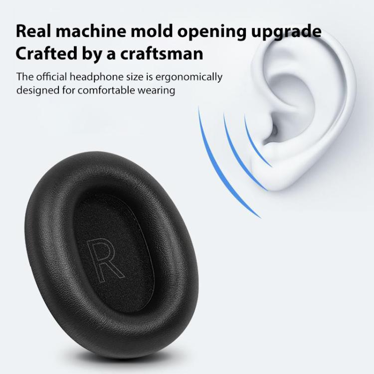 1 Pair Snap-on Protein Leather Replacement Earpads For Panasonic AH-A800(Grey) - Earmuff & Pad by buy2fix | Online Shopping UK | buy2fix