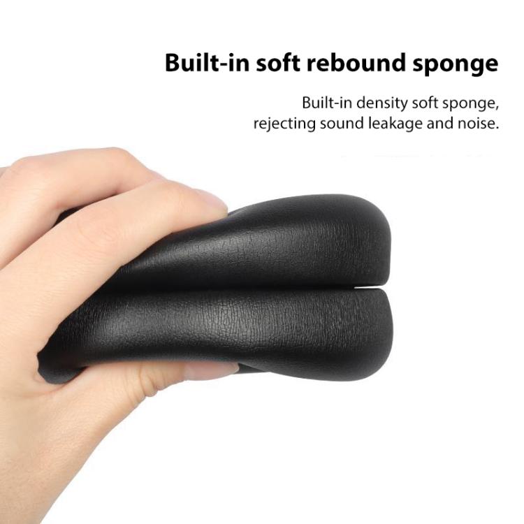 1 Pair Snap-on Protein Leather Replacement Earpads For Panasonic AH-A800(Grey) - Earmuff & Pad by buy2fix | Online Shopping UK | buy2fix