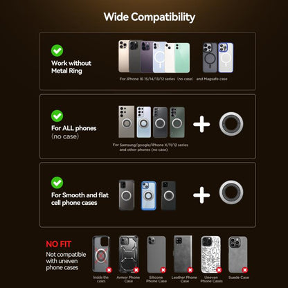 JOYROOM JR-ZS505 Foldable Magsafe Magnetic Car Phone Holder(Black) - Universal Car Holders by JOYROOM | Online Shopping UK | buy2fix