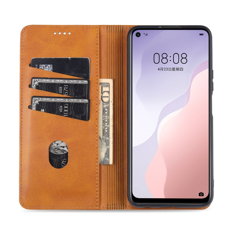 For Huawei Nova 7 SE AZNS Magnetic Calf Texture Horizontal Flip Leather Case with Card Slots & Holder & Wallet(Dark Blue) - Huawei Cases by AZNS | Online Shopping UK | buy2fix