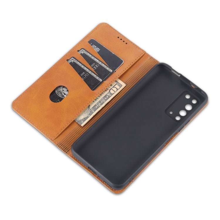 For Huawei Honor X10 AZNS Magnetic Calf Texture Horizontal Flip Leather Case with Card Slots & Holder & Wallet(Red) - Honor Cases by AZNS | Online Shopping UK | buy2fix