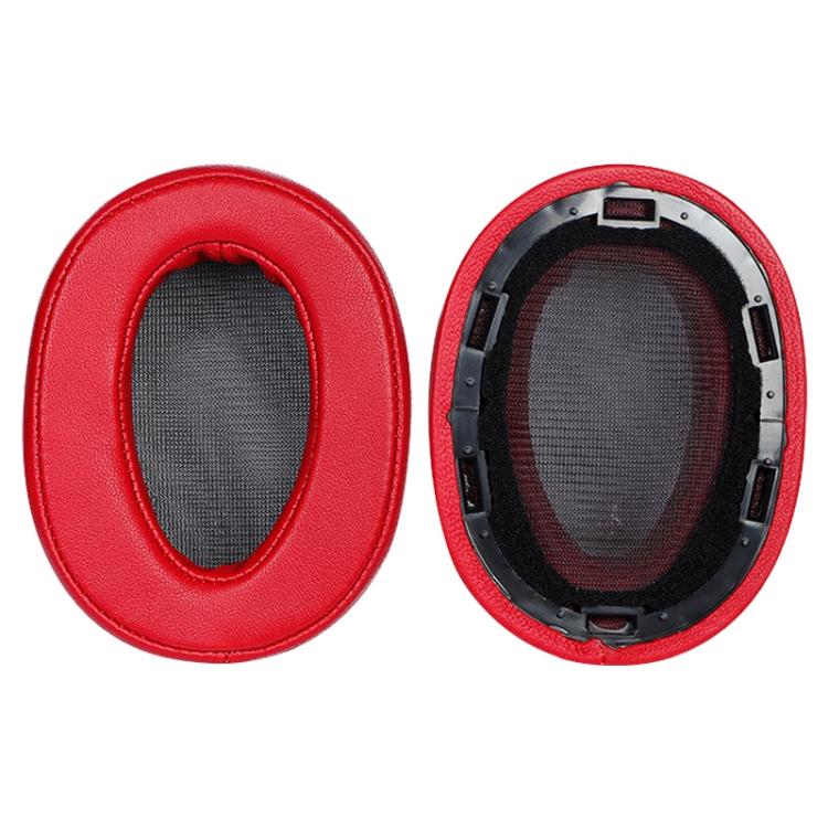 2pcs Lambskin Earphone Replacement Earpads Pads For Sony WH-H900N / MDR-100ABN(Red) - Earmuff & Pad by buy2fix | Online Shopping UK | buy2fix