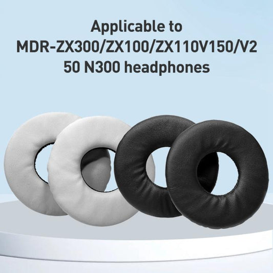 2pcs Lambskin Earphone Replacement Earpads Pads For Sony MDR-ZX300 / ZX100 / ZX110(Grey) - Earmuff & Pad by buy2fix | Online Shopping UK | buy2fix