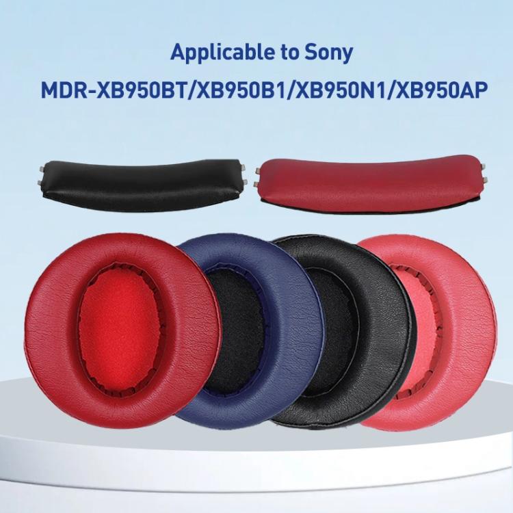 Headphone Protein Leather Headband Protective Cover For Sony MDR-XB950BT / XB950B1 / XB950N1(Blue) - Earmuff & Pad by buy2fix | Online Shopping UK | buy2fix