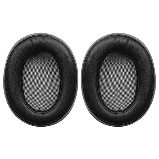 1 Pair Protein Leather Earphone Replacement Earpads Pads For Sony MDR-100A / MDR-100AAP / DR-H600A(Black)