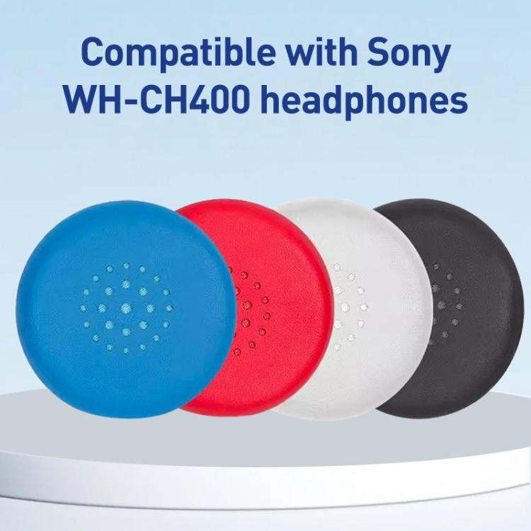 2pcs Protein Leather Earphone Replacement Earpads Pads For Sony WH-CH400(Black) - Earmuff & Pad by buy2fix | Online Shopping UK | buy2fix