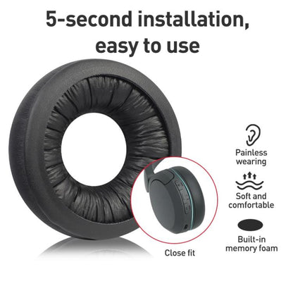 2pcs Protein Leather Earphone Replacement Earpads Pads For Sony WH-CH520(Light Gold) - Earmuff & Pad by buy2fix | Online Shopping UK | buy2fix