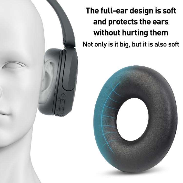 2pcs Protein Leather Earphone Replacement Earpads Pads For Sony WH-CH520(Grey) - Earmuff & Pad by buy2fix | Online Shopping UK | buy2fix