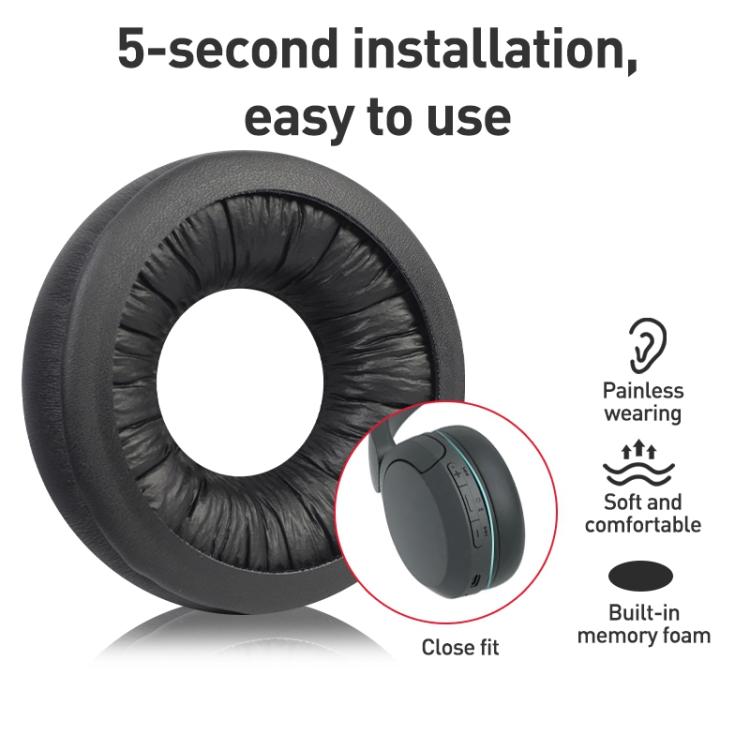 Headphone Protein Leather Headband Protective Cover For Sony WH-CH520(Black) - Earmuff & Pad by buy2fix | Online Shopping UK | buy2fix