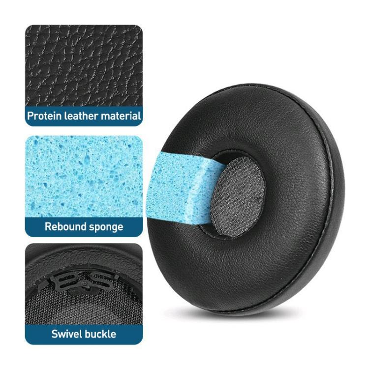 2pcs Protein Leather Earphone Replacement Earpads Pads For Sony H810N(Black) - Earmuff & Pad by buy2fix | Online Shopping UK | buy2fix
