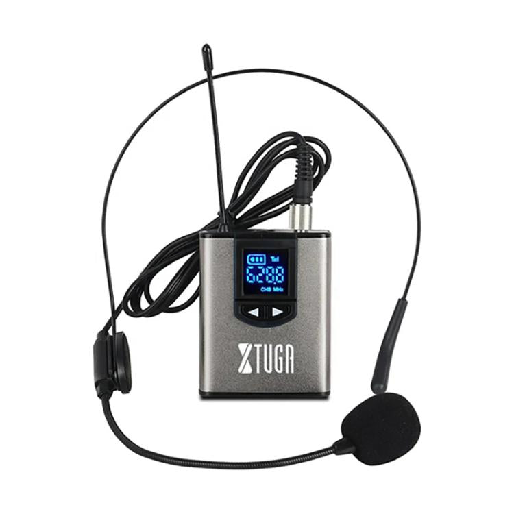 XTUGA A2 UHF Lavalier Headworn Wireless Microphone with Bodypack Transmitter(Black) - Microphone by XTUGA | Online Shopping UK | buy2fix