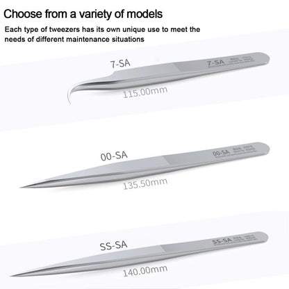 MEGA-IEDA High Hard Non-magnetic Stainless Steel Repair Tweezers, Model:Long Tip - Tweezers by buy2fix | Online Shopping UK | buy2fix