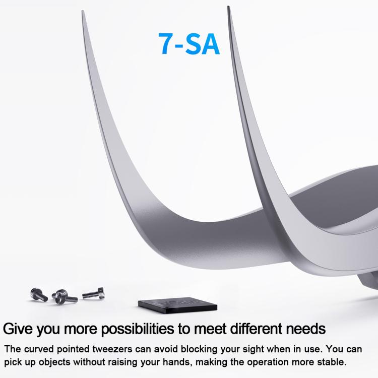 MEGA-IEDA High Hard Non-magnetic Stainless Steel Repair Tweezers, Model:Curved Tip - Tweezers by buy2fix | Online Shopping UK | buy2fix