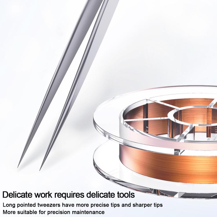 MEGA-IEDA High Hard Non-magnetic Stainless Steel Repair Tweezers, Model:Long Tip - Tweezers by buy2fix | Online Shopping UK | buy2fix