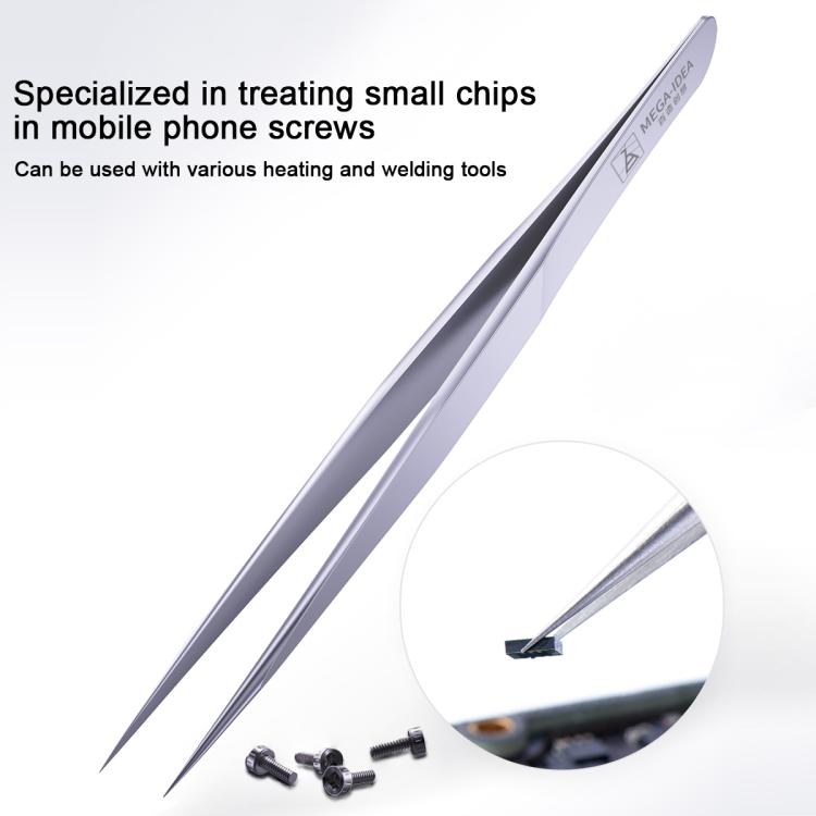 MEGA-IEDA High Hard Non-magnetic Stainless Steel Repair Tweezers, Model:Long Tip - Tweezers by buy2fix | Online Shopping UK | buy2fix
