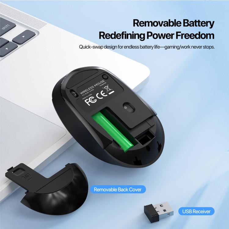 DUX DUCIS DM Series Bluetooth 2.4GHz Wireless Mouse(Black) - Wireless Mice by DUX DUCIS | Online Shopping UK | buy2fix