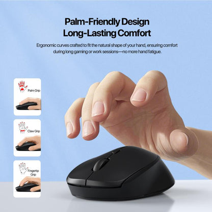 DUX DUCIS DM Series Bluetooth 2.4GHz Wireless Mouse(Black) - Wireless Mice by DUX DUCIS | Online Shopping UK | buy2fix