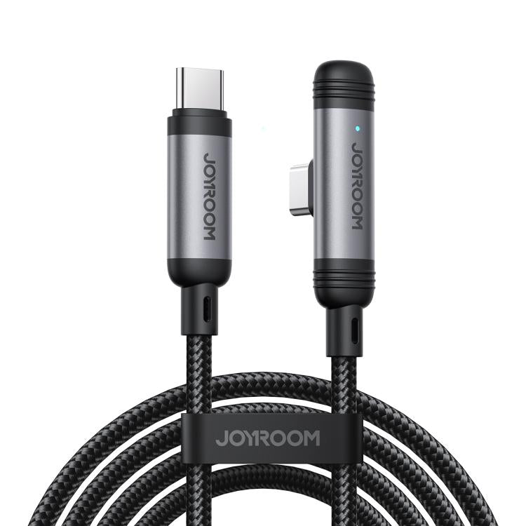 JOYROOM S-A56 EnjoyX Series 60W Type-C to Type-C 90 Degree Fast Charging Data Cable, Length:1.2m(Black) - USB-C & Type-C Cable by JOYROOM | Online Shopping UK | buy2fix