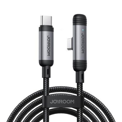 JOYROOM S-A56 EnjoyX Series 60W Type-C to Type-C 90 Degree Fast Charging Data Cable, Length:1.2m(Black) - USB-C & Type-C Cable by JOYROOM | Online Shopping UK | buy2fix