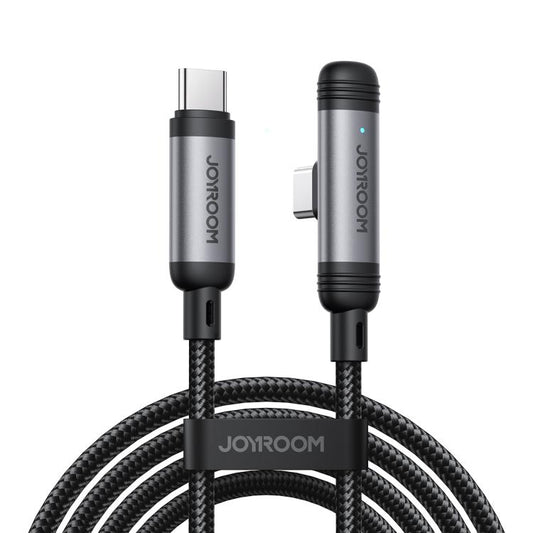 JOYROOM S-A56 EnjoyX Series 60W Type-C to Type-C 90 Degree Fast Charging Data Cable, Length:1.2m(Black) - USB-C & Type-C Cable by JOYROOM | Online Shopping UK | buy2fix