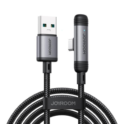 JOYROOM S-A56 EnjoyX Series 3A USB to Type-C 90 Degree Fast Charging Data Cable, Length:1.2m(Black) - USB-C & Type-C Cable by JOYROOM | Online Shopping UK | buy2fix