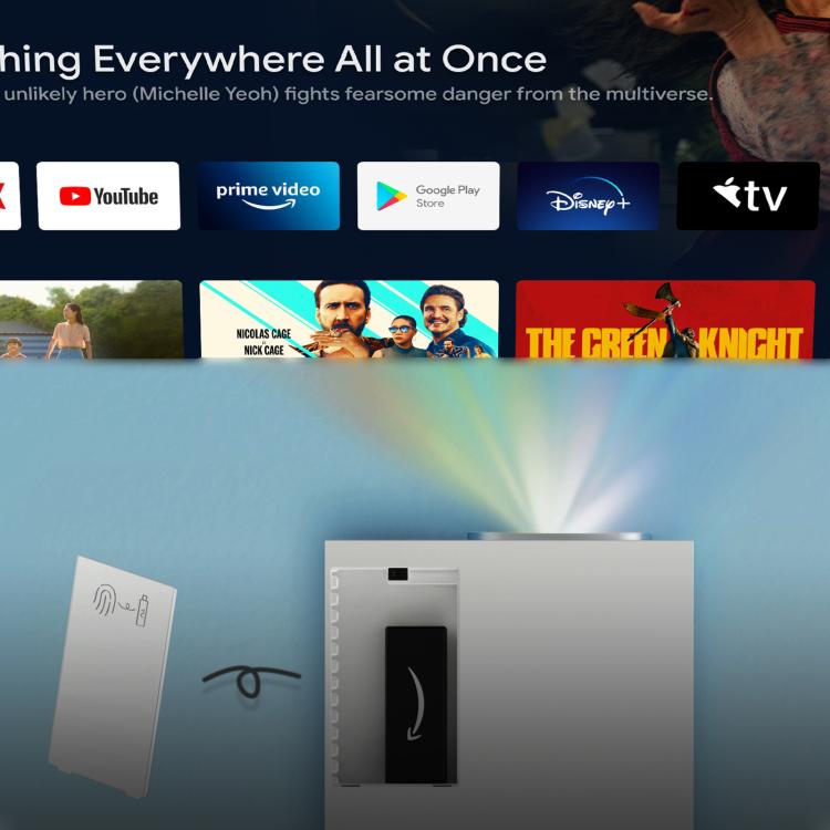 VIVIBRIGHT D7000 Lite 1920x1080P 550ANSI Screen Mirror Smart Projector, EU Plug(White) - LED Projector by VIVIBRIGHT | Online Shopping UK | buy2fix