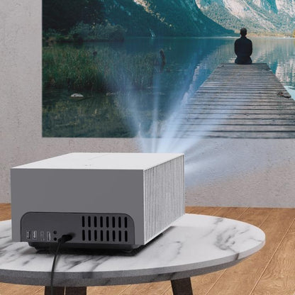 VIVIBRIGHT D7000 Lite 1920x1080P 550ANSI Screen Mirror Smart Projector, UK Plug(White) - LED Projector by VIVIBRIGHT | Online Shopping UK | buy2fix