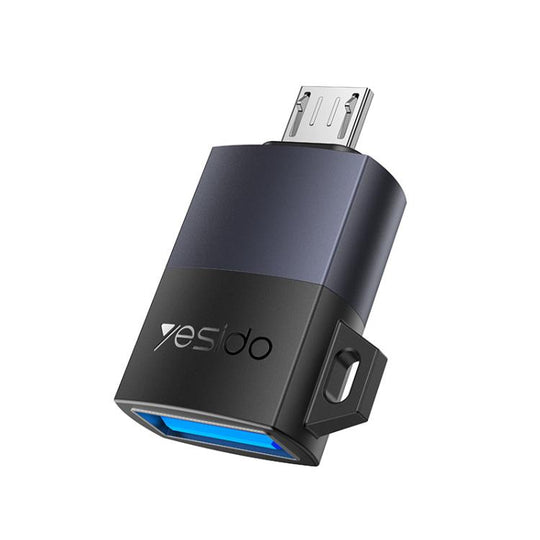 Yesido GS33 USB 2.0 Female to Micro USB Male 480Mbps Charging Adapter(Black)