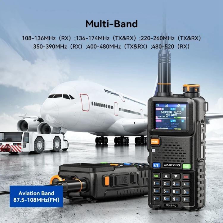 Baofeng 5RH PRO Handheld GPS/Beidou System Positioning Bluetooth Programmable Intercom, Plug:EU Plug - Handheld Walkie Talkie by BAOFENG | Online Shopping UK | buy2fix