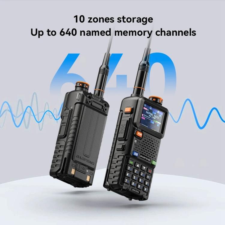 Baofeng 5RH PRO Handheld GPS/Beidou System Positioning Bluetooth Programmable Intercom, Plug:US Plug - Handheld Walkie Talkie by BAOFENG | Online Shopping UK | buy2fix