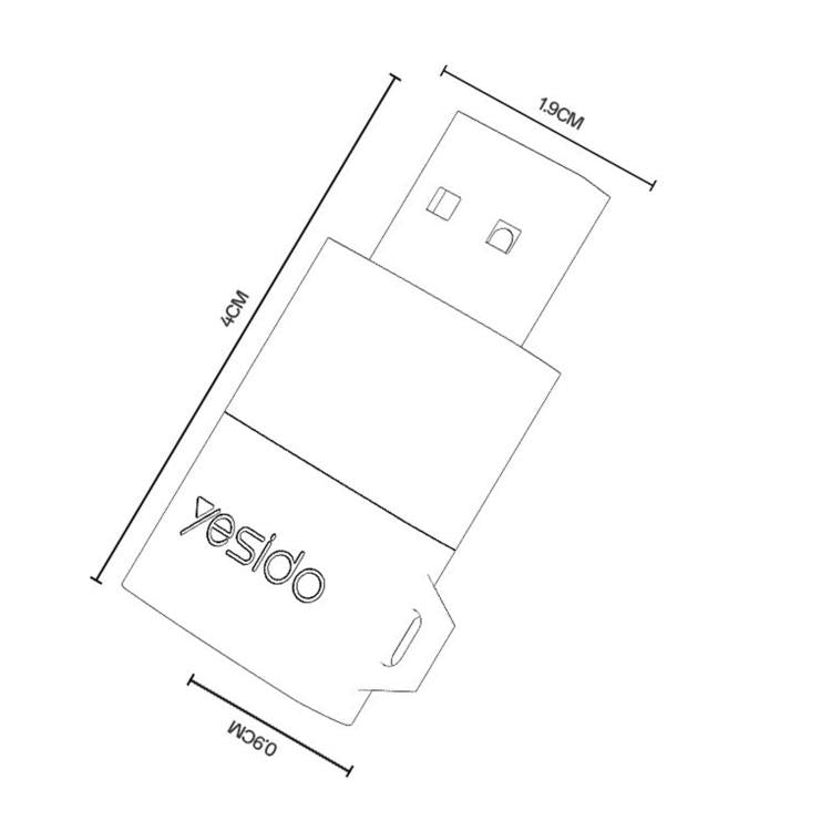 Yesido GS36 USB 3.0 TF Card Reader(Black) -  by Yesido | Online Shopping UK | buy2fix