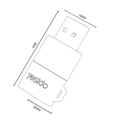 Yesido GS36 USB 3.0 TF Card Reader(Black) -  by Yesido | Online Shopping UK | buy2fix