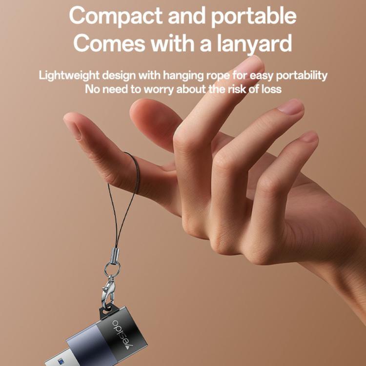 Yesido GS36 USB 3.0 TF Card Reader(Black) -  by Yesido | Online Shopping UK | buy2fix