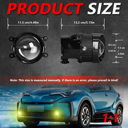 T09 2pcs/Pack 55W 3 inch High Power Dual Lens Fog Light, Type:Oblique Universal - Fog / Driving Lights by buy2fix | Online Shopping UK | buy2fix