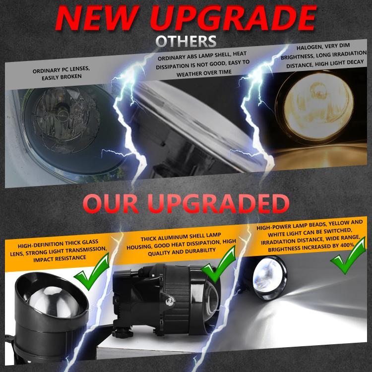 T09 2pcs/Pack 55W 3 inch High Power Dual Lens Fog Light, Type:Oblique Universal - Fog / Driving Lights by buy2fix | Online Shopping UK | buy2fix